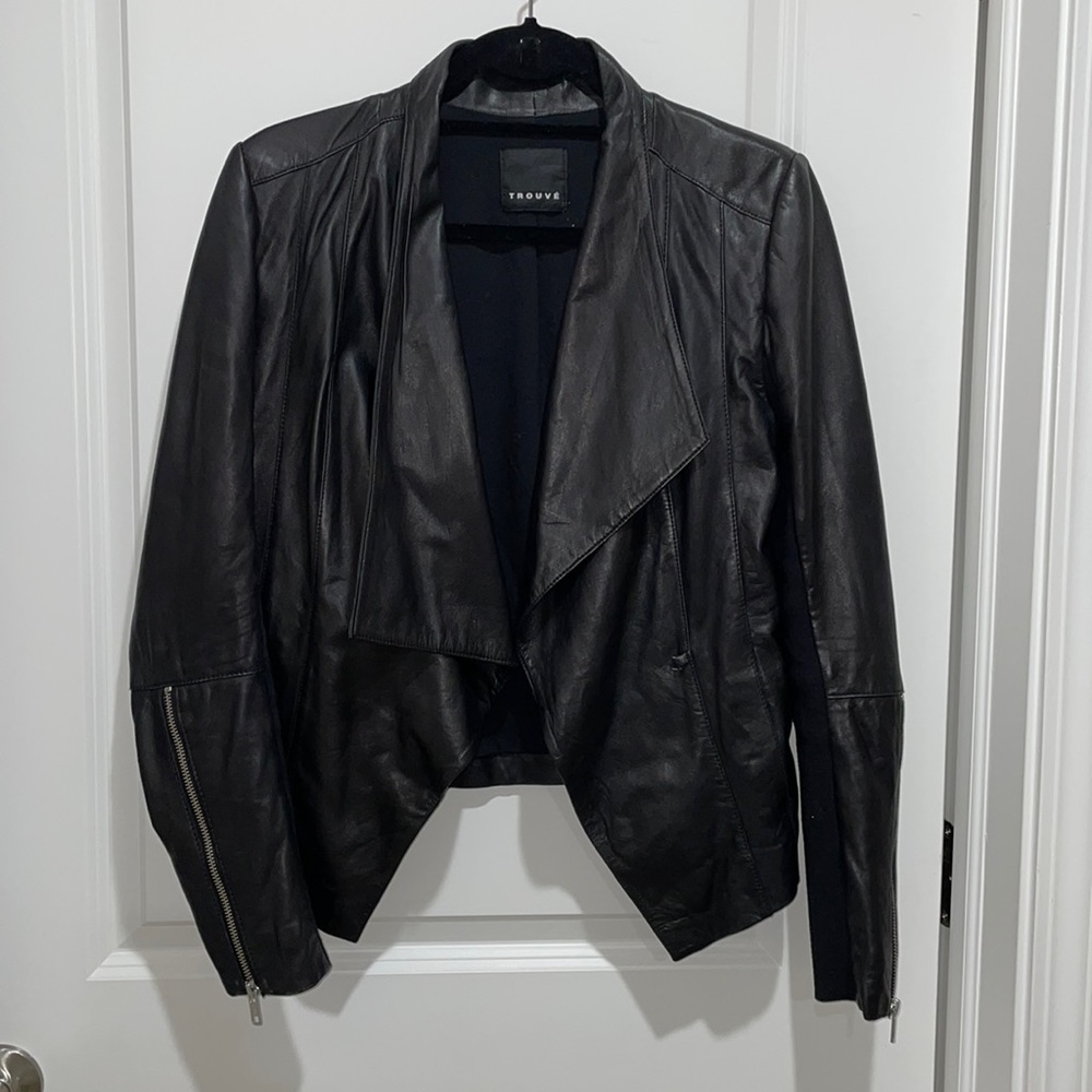 Trouve Black Leather Jacket